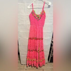 Antica Sartoria Pink Floral Maxi Dress